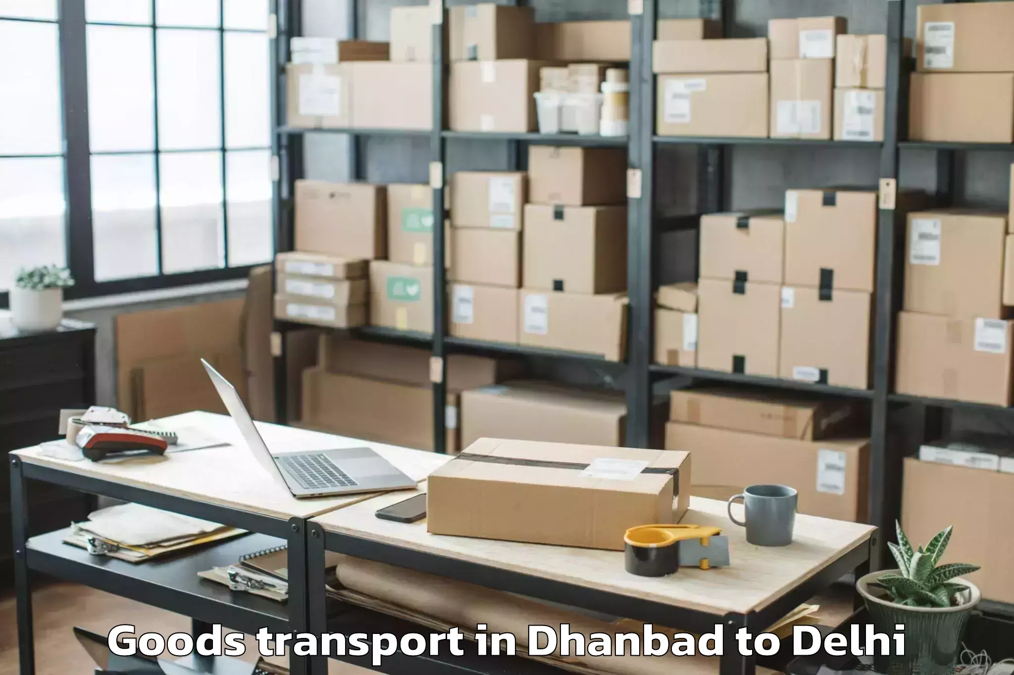 Hassle-Free Dhanbad to Karol Bagh Goods Transport